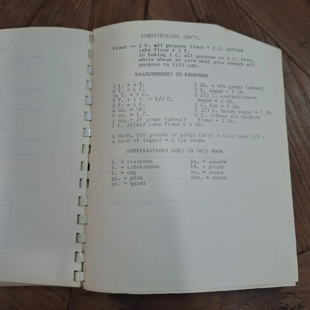 Martins College Ladies Club Cook Book martin college